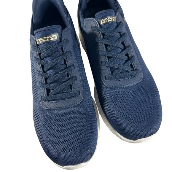 Skechers Womens Size 9 Bobs Sport Squad Blue Running Shoes Sneakers Memory Foam - Picture 4 of 8